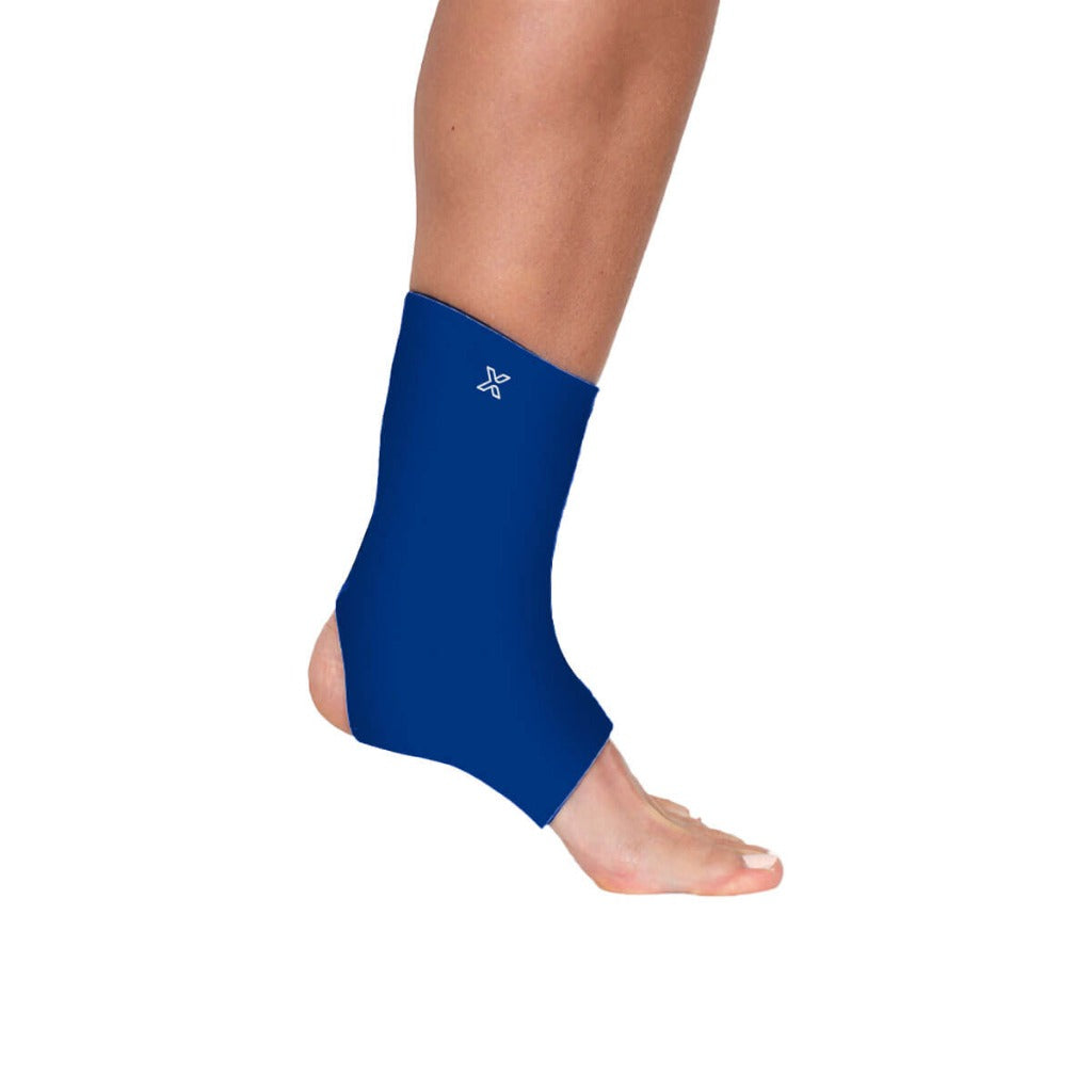 Full ankle compression sleeve in black synthetic rubber for joint support and injury recovery — view 5