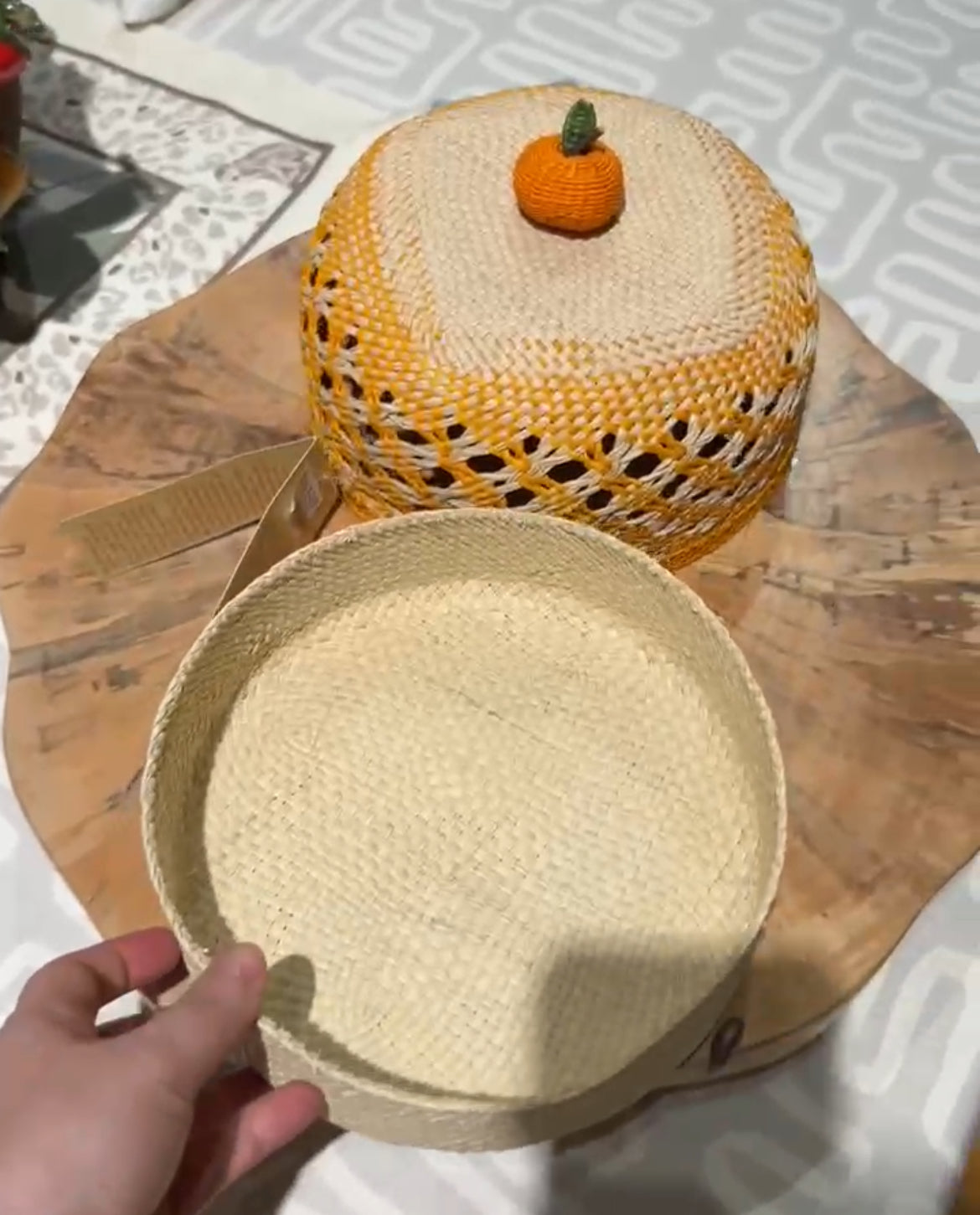 Bread/Tortilla Handwoven Basket – Tabletop Decor Colombia-2