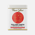Fuller's Earth face mask powder sachets with reusable applicator brush and preparation tray in tin.