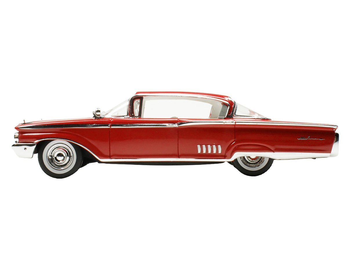 1/43 scale 1960 Mercury Park Lane model car in Signal Red inside clear display case