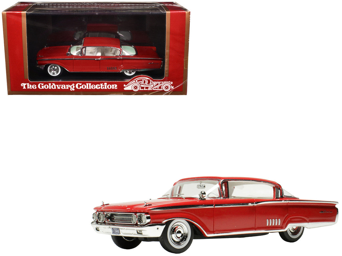 1/43 scale 1960 Mercury Park Lane model car in Signal Red inside clear display case — view 5