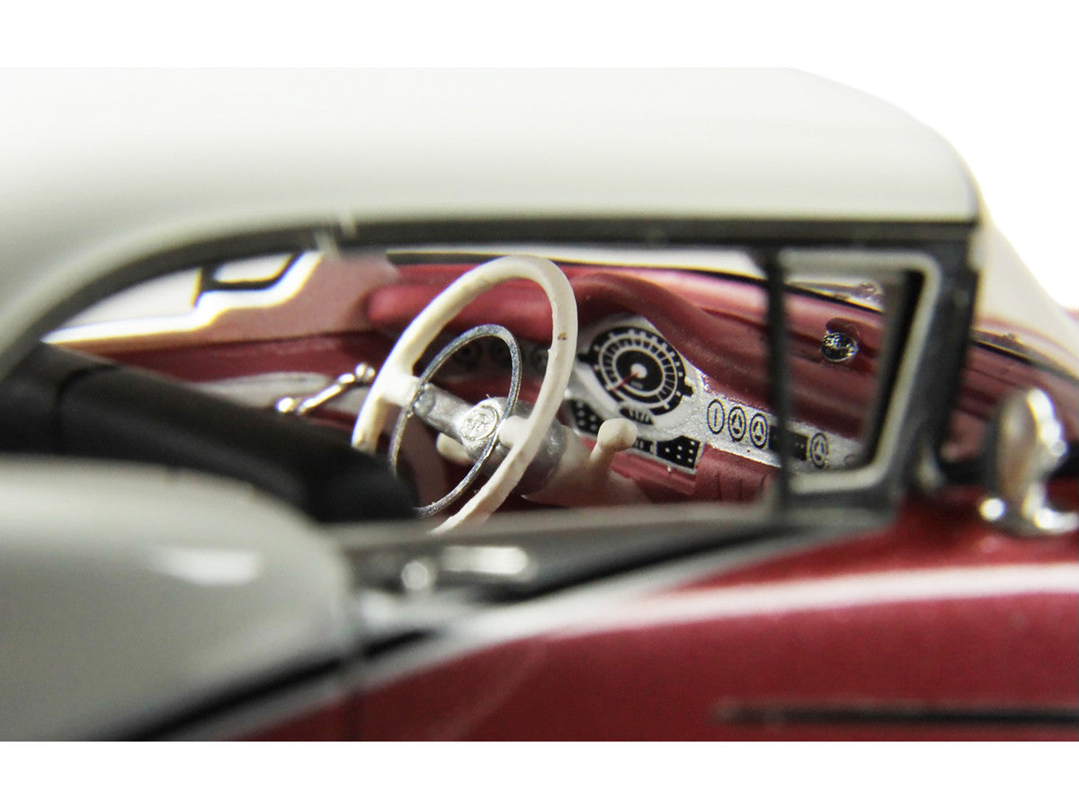 1957 Oldsmobile Starfire 1/43 scale resin model car in royal glow red and white — view 4