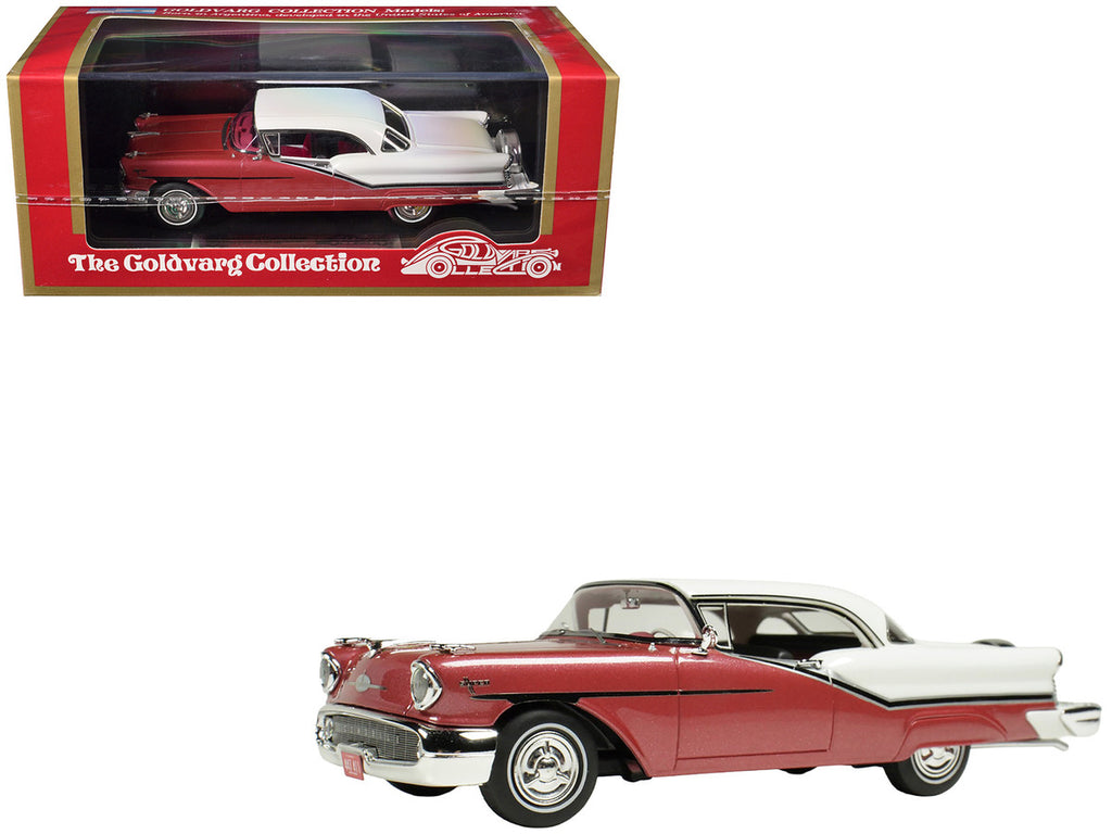 1957 Oldsmobile Starfire 1/43 scale resin model car in royal glow red and white — view 5