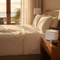 GCP Collection T-300 cotton blend bed linen featuring a smooth sateen weave for luxurious comfort