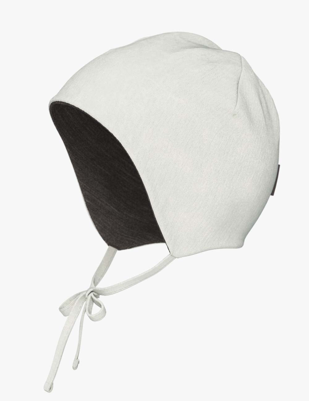 Soft premium merino wool baby hat with functional tie strings for spring and fall weather — view 5