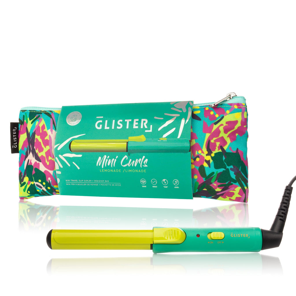 GLISTER "Mini Curls" Travel Styling Set | Clip Curler, Detangling Brush, Comb & Sectioning Clips-3