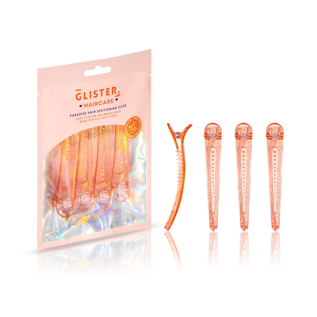 GLISTER "Festival Mode" Styling Kit | Mini Flat Iron, Detangling Brush, Comb & Sectioning Clips-4