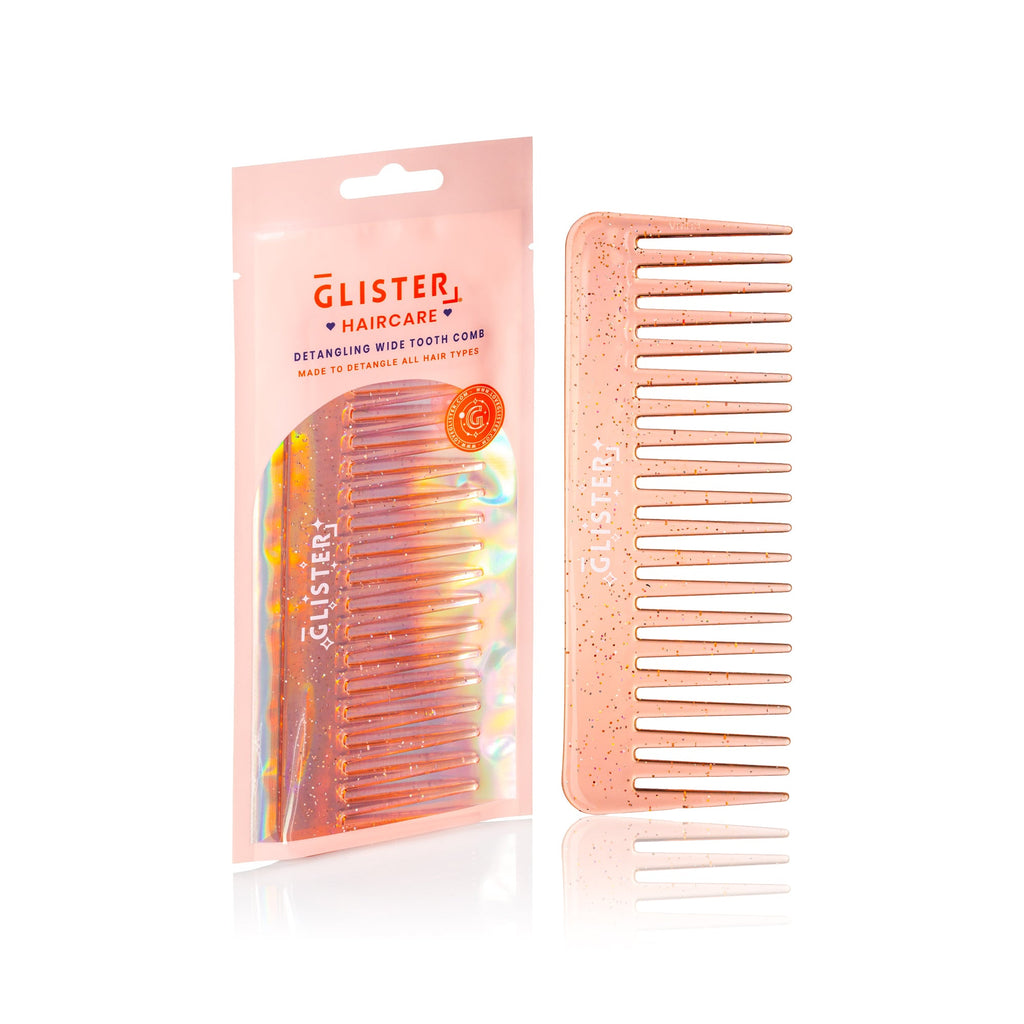 GLISTER "Festival Mode" Styling Kit | Mini Flat Iron, Detangling Brush, Comb & Sectioning Clips-3