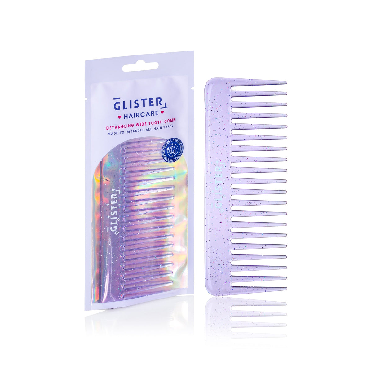"Sparkle" Wide Tooth Detangling Comb-6