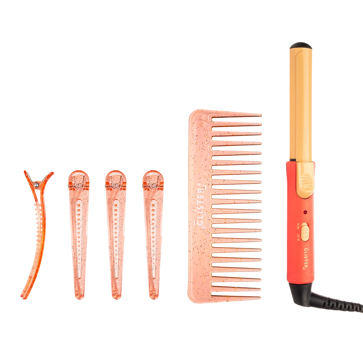 7 PC Complete Travel curl set (Orange)-3