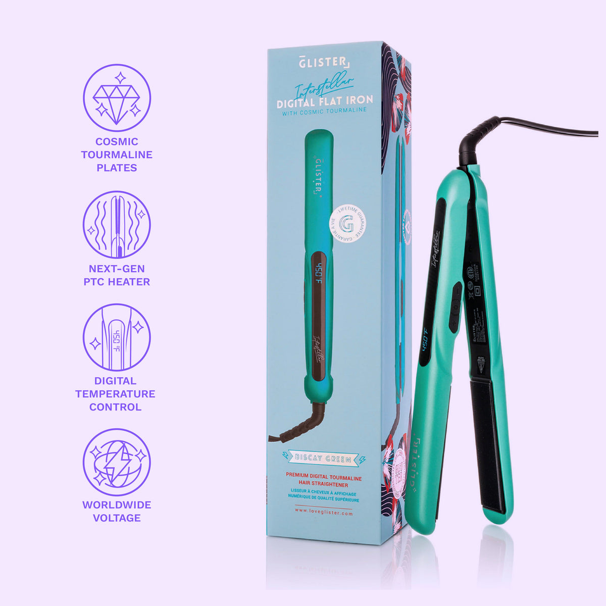 Interstellar 1.25" Digital Flat Iron with Cosmic Tourmaline-2