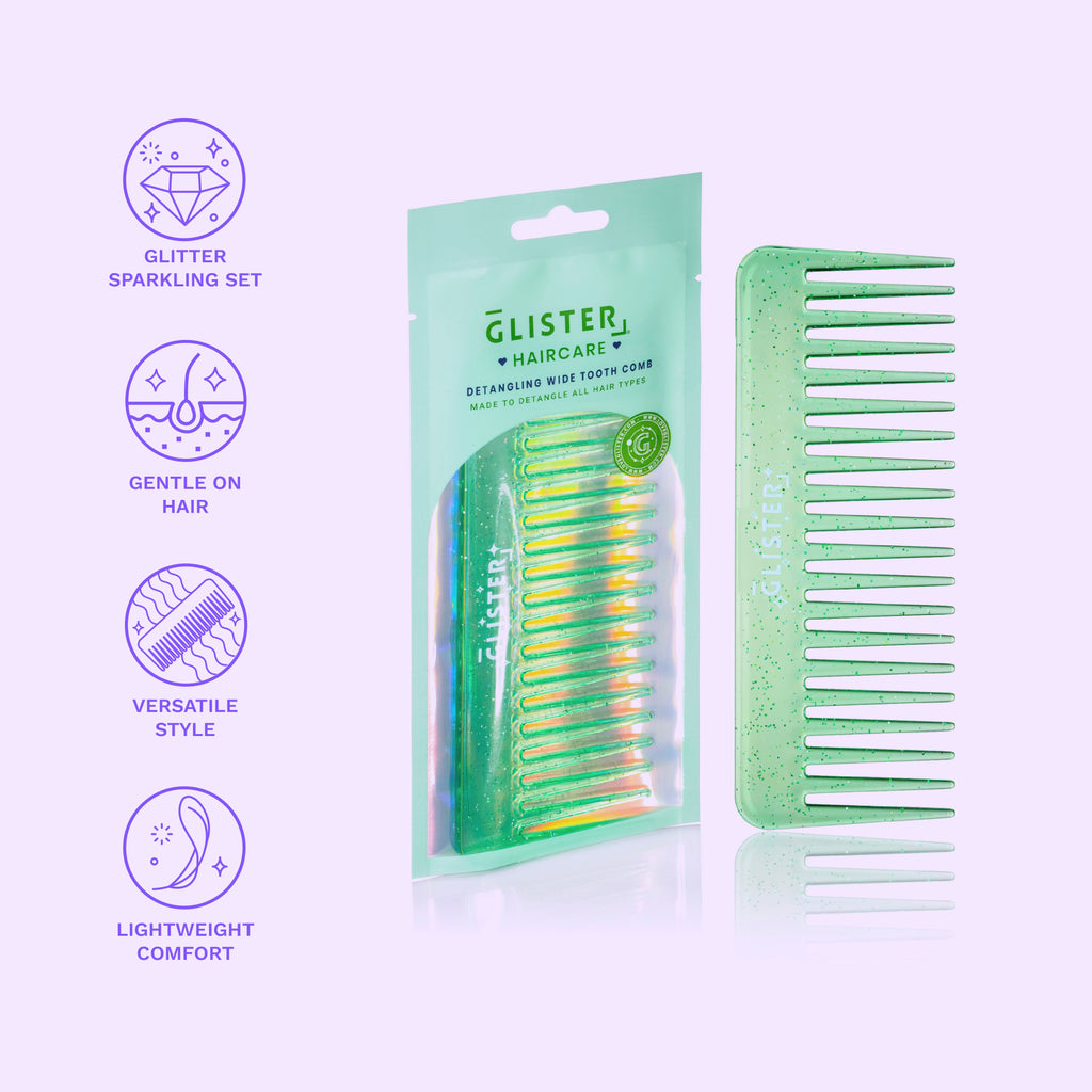 "Sparkle" Wide Tooth Detangling Comb-1