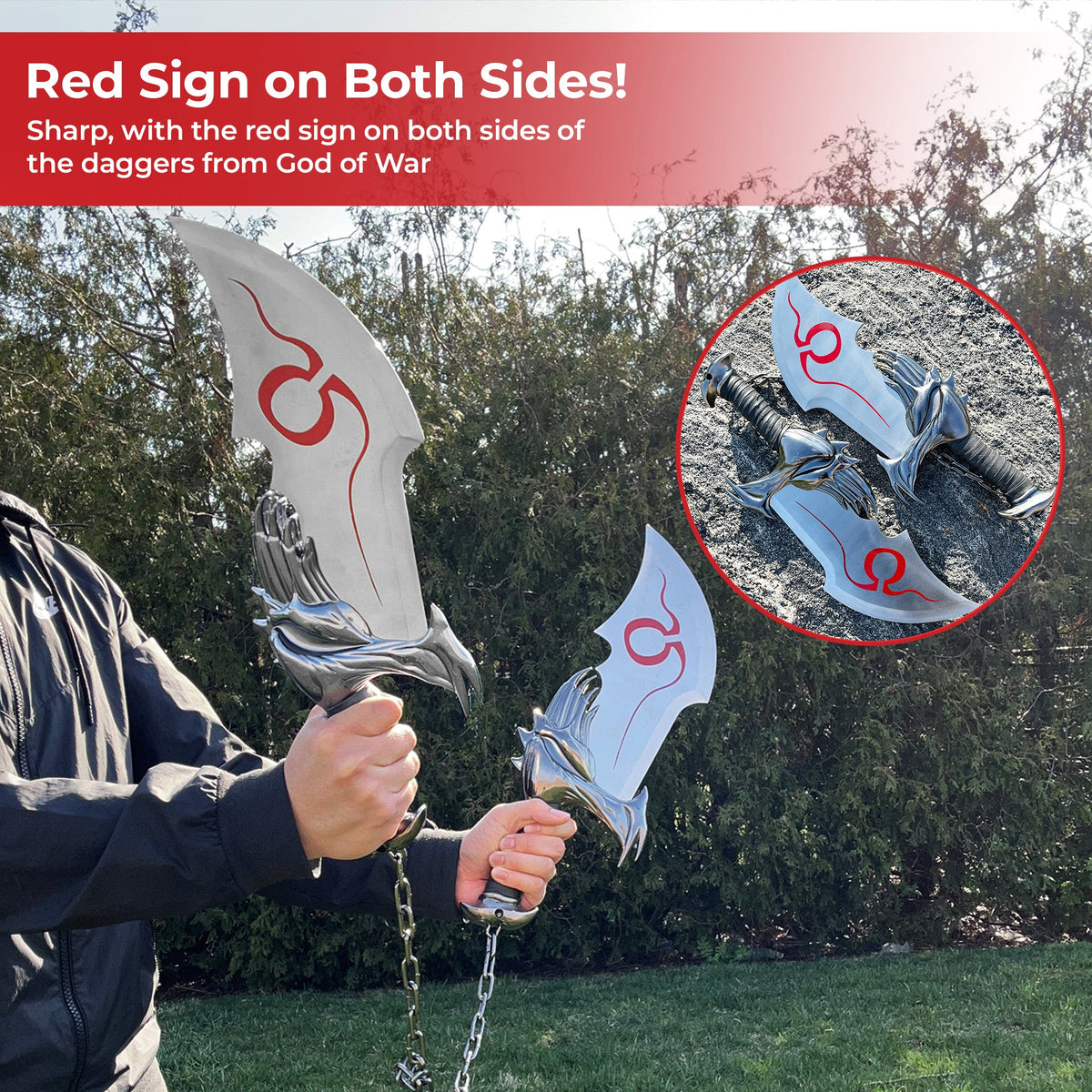 God Of War Twin Blade Short Dagger-3