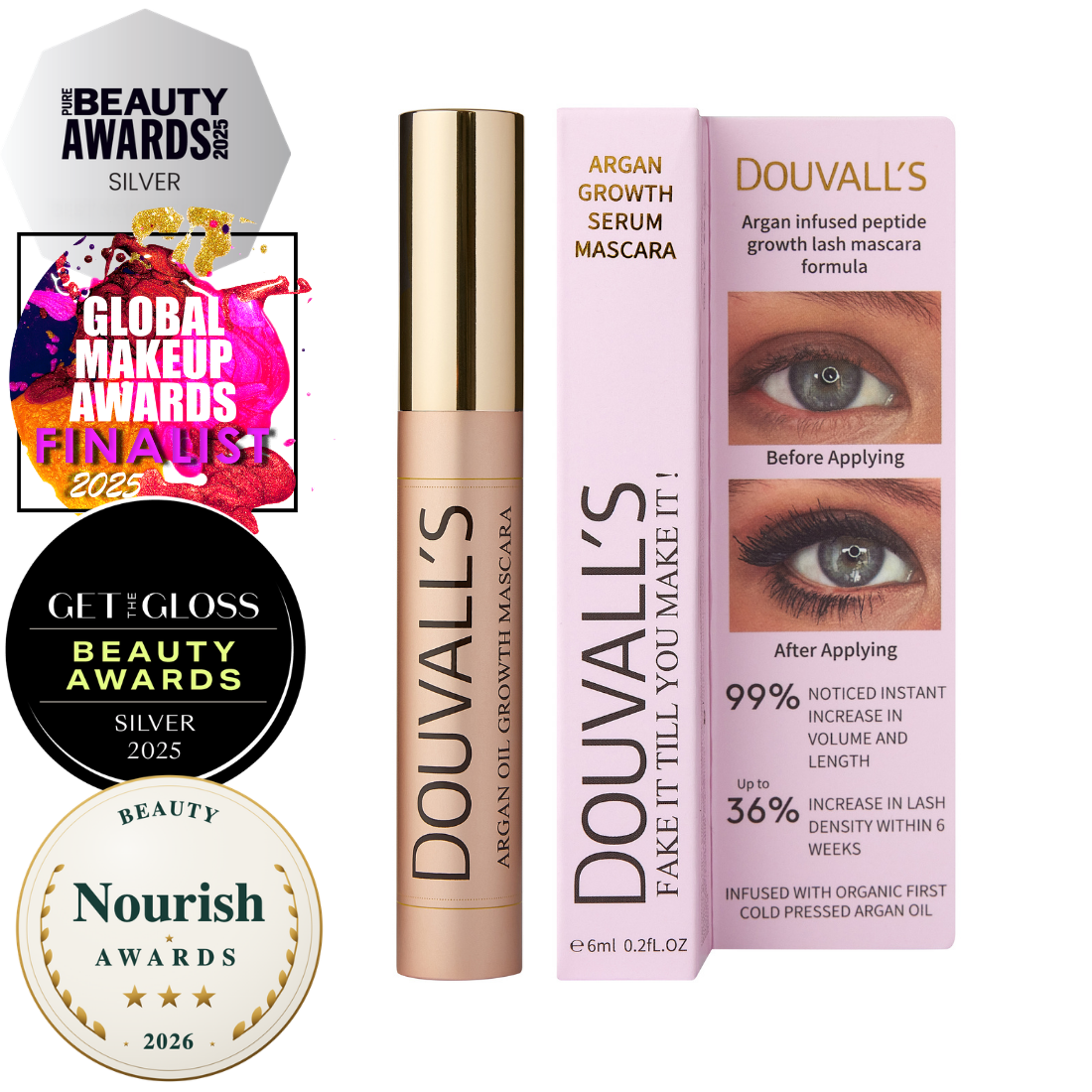 Argan Growth Serum Mascara 6ml | Achieve Longer, Fuller, and Voluminous Eyelashes-0