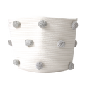Grey Pom Basket - Large-0