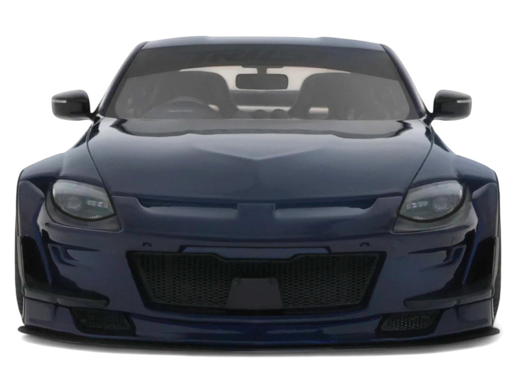 1/18 scale Midnight Blue 2023 Nissan 400Z Pandem resin model car with widebody kit — view 3