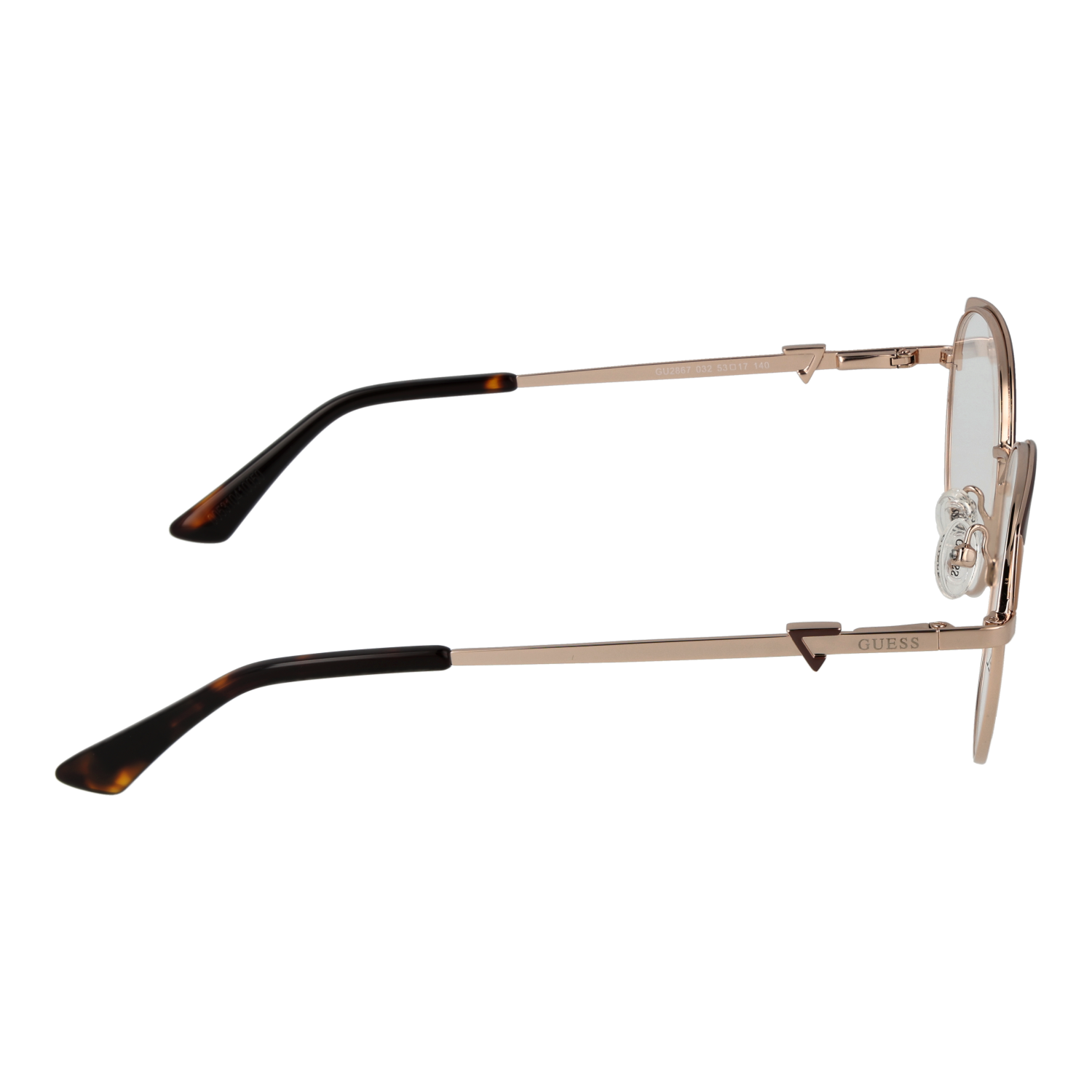 Guess GU2867 women's optical frames in an elegant lightweight design on a white background — view 5