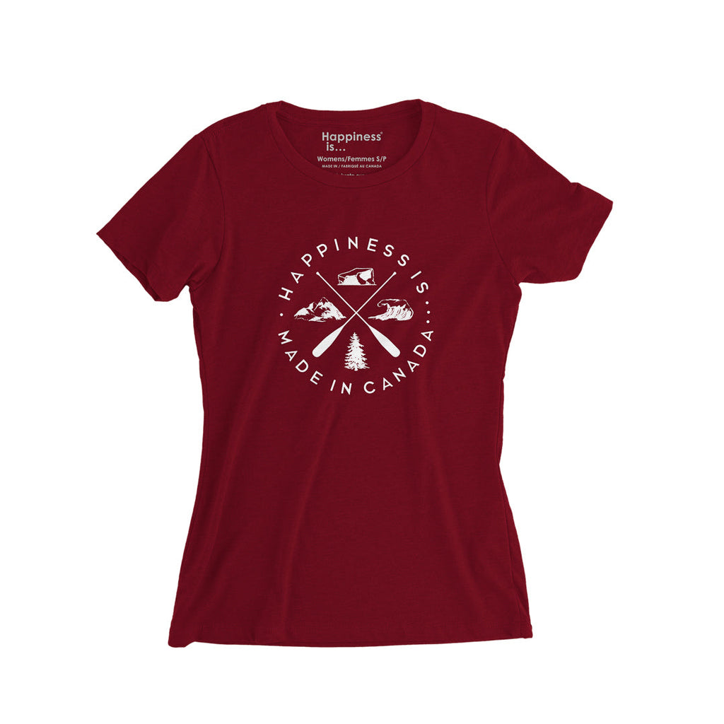Youth Girls Crest T-Shirt, Canada Red-0