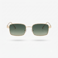 Daring Gold Rectangle Sunglasses-1