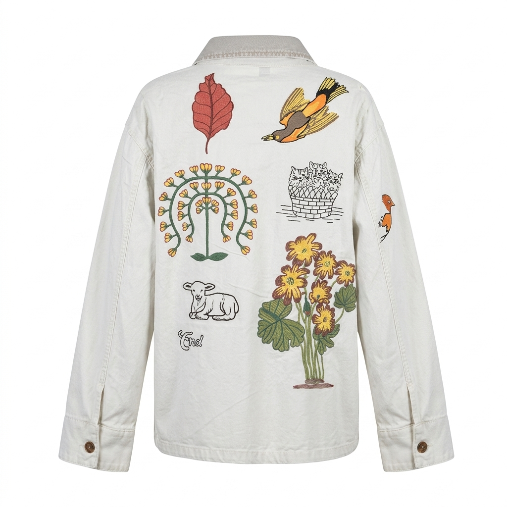 Audacious Floral Embroidered Denim Jacket-4