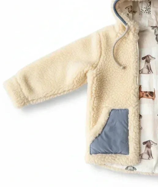 Baby/Kid Virgin Wool Jacket - Dark Grey
