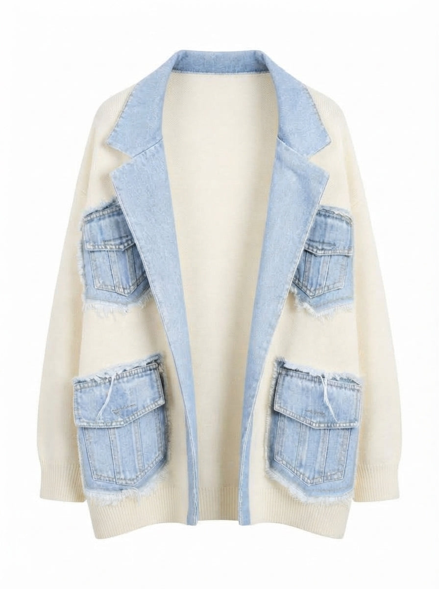 Untamed Denim Patchwork Cardigan-5
