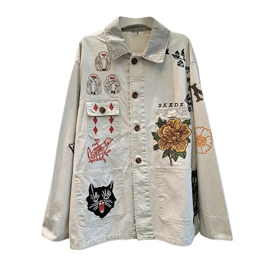Audacious Floral Embroidered Denim Jacket-5