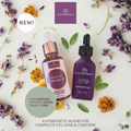 Botanical eye care set for sensitive eyes with brightening serum and gentle makeup cleanser
