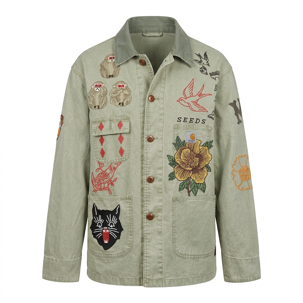 Audacious Floral Embroidered Denim Jacket-3