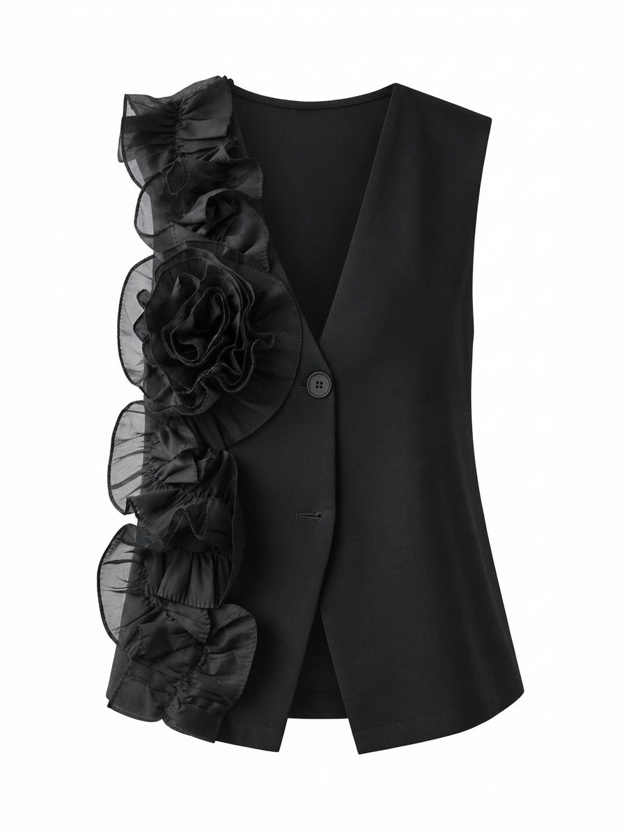 Audacious Mesh Flower Vest-5