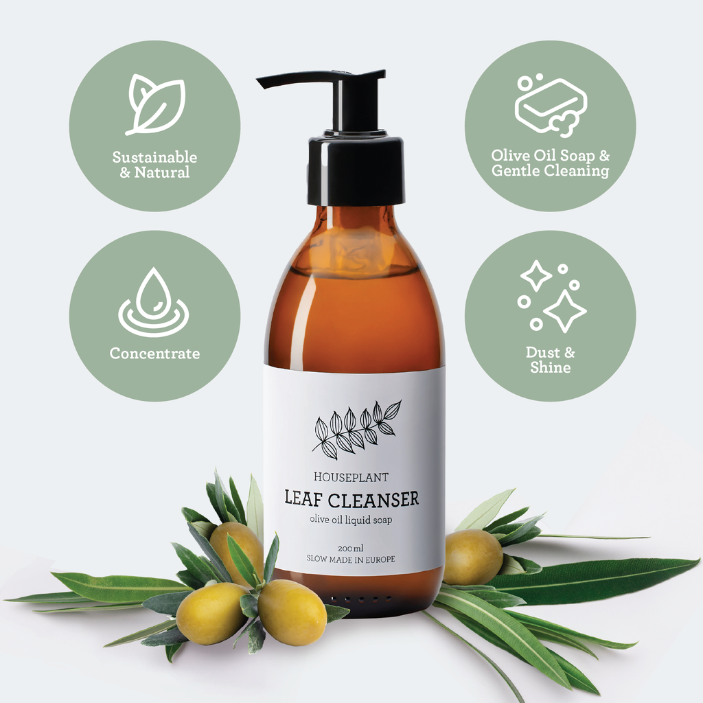 Plant spa gift set with neem oil bottle and plant soap spray in festive holiday packaging — view 4