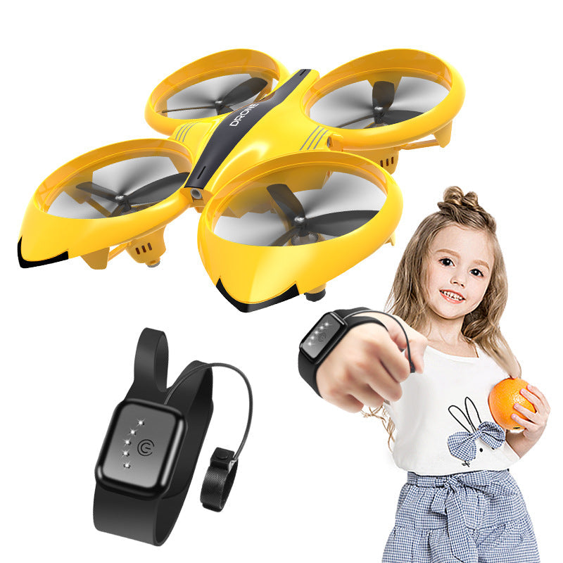 Gesture sensor remote control drone quadcopter with interactive watch controller in durable plastic — view 2