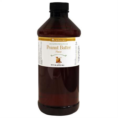 Super strength peanut butter flavoring extract bottle by LorAnn Oils for professional and home baking — view 2