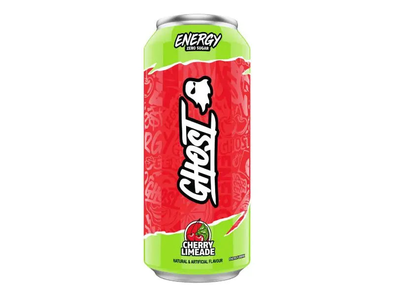 Ghost energy drink aluminum can with condensation refreshing zero sugar performance beverage — view 3