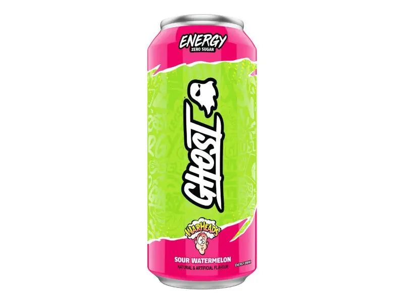 Ghost energy drink aluminum can with condensation refreshing zero sugar performance beverage — view 4