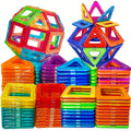 Giant magnetic building blocks set in vibrant colors large geometric STEM educational construction toy pieces