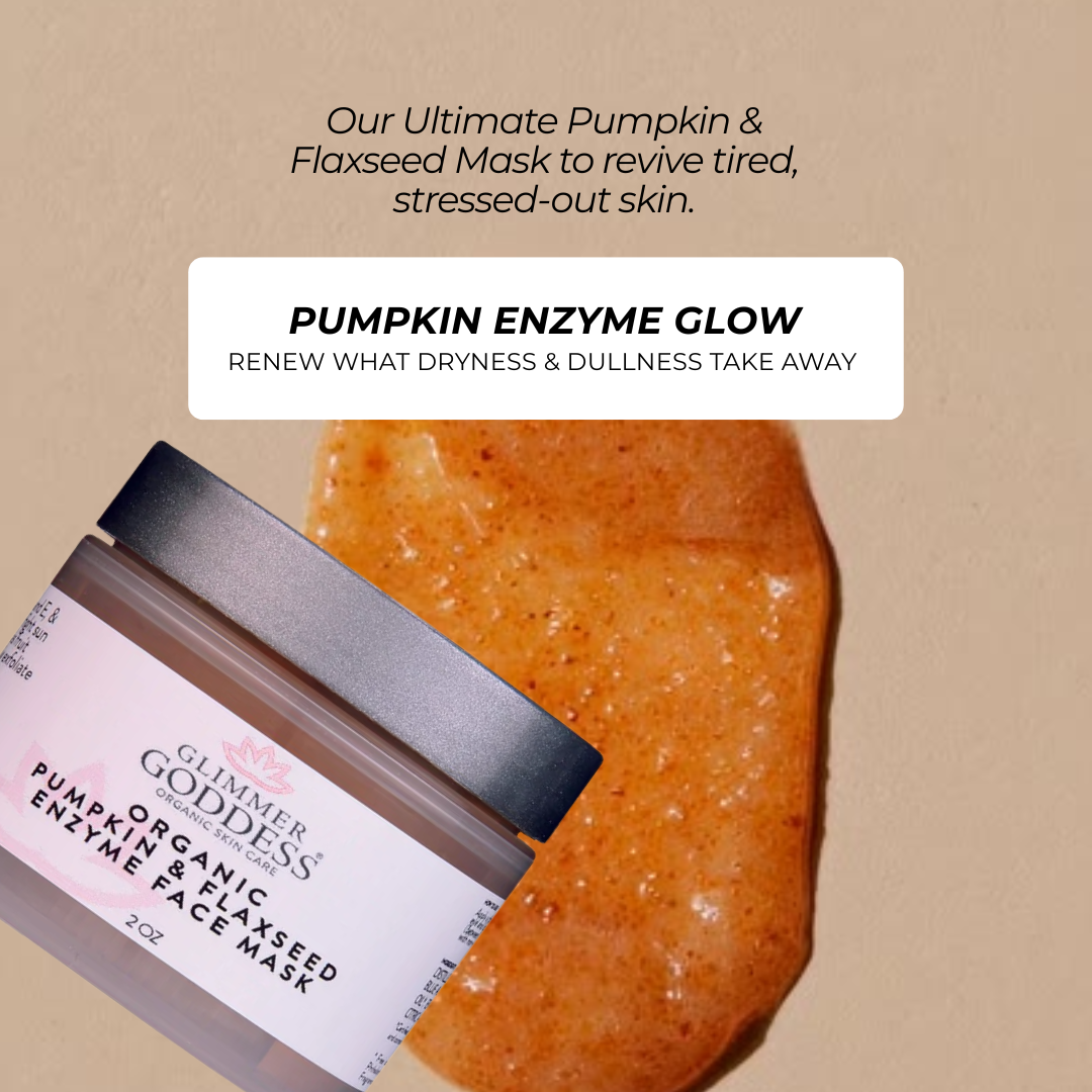Organic pumpkin enzyme face mask jar showing natural creamy texture for skin brightening and tightening — view 2