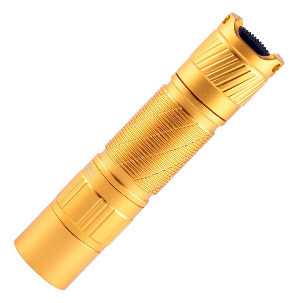 Convoy T3 14500 EDC flashlight in durable aluminum alloy with pocket clip and carry lanyard — view 4