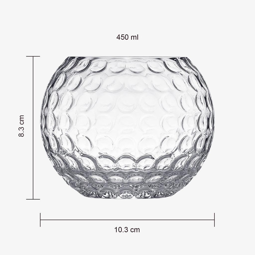 Golf ball shaped 15oz whiskey glass with detailed dimples for premium spirits and home bars — view 5