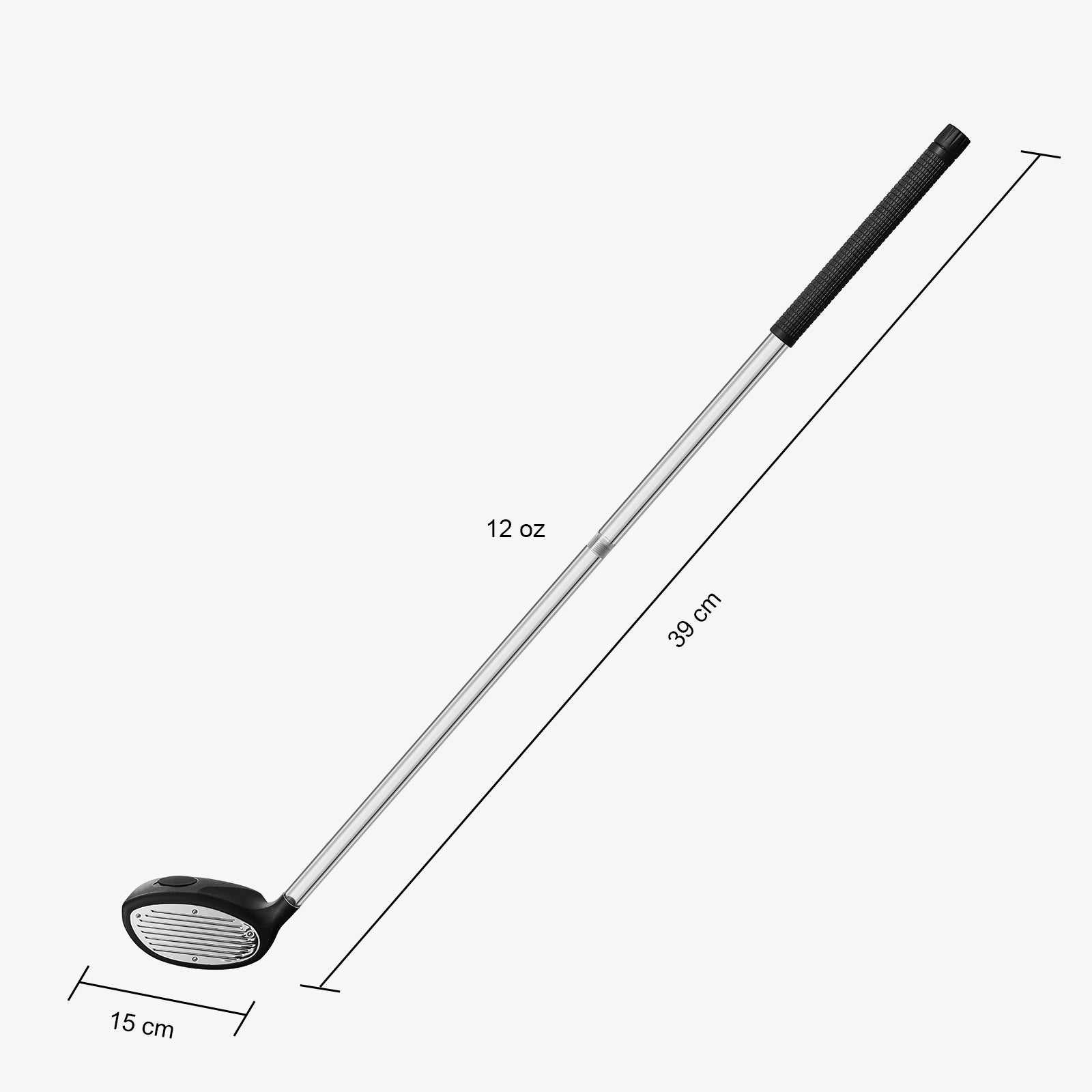 Golf club shaped beer bong disguised as a standard driver with included black head cover — view 5