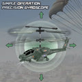 Green USB rechargeable mini RC helicopter toy with remote control and charging cable