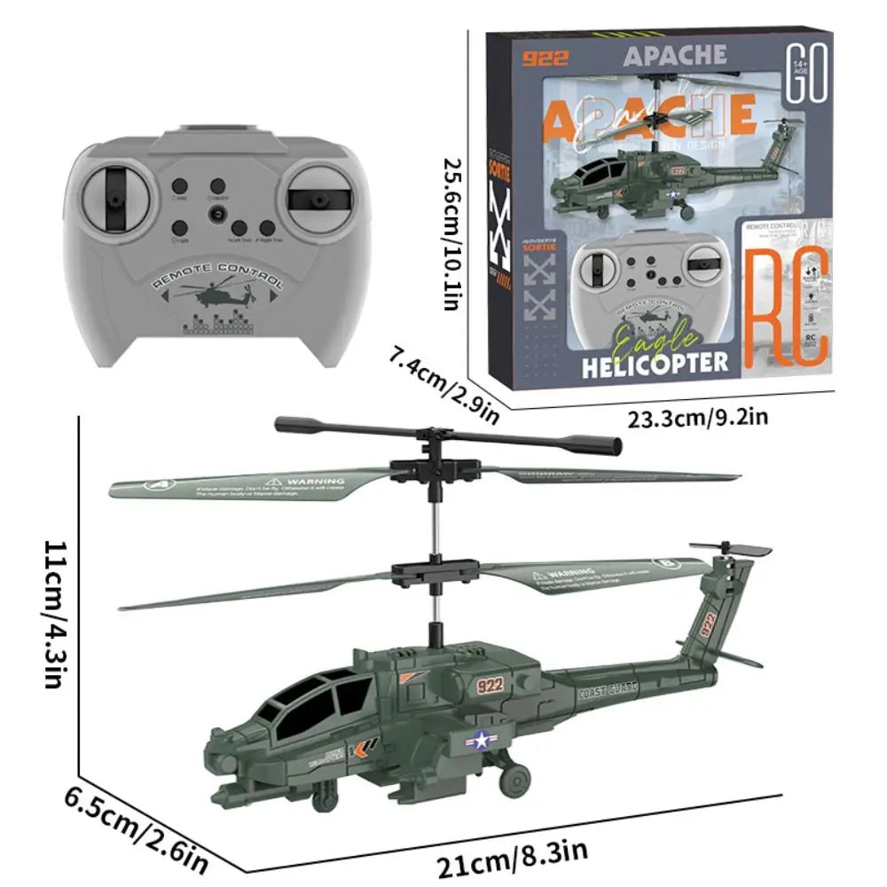 Green USB rechargeable mini RC helicopter toy with remote control and charging cable — view 3