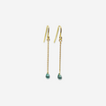 Green Apatite Drop Earrings | 14K Gold Jewelry-0