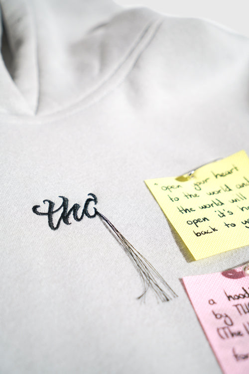 Pullover Sticky Notes Hoodie featuring custom embroidered artwork and interactive removable sticky note appliques — view 5