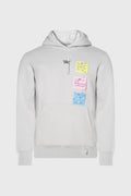 Pullover Sticky Notes Hoodie featuring custom embroidered artwork and interactive removable sticky note appliques