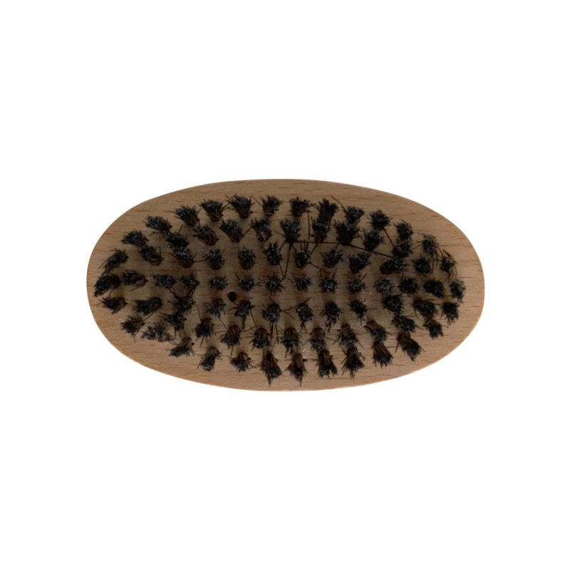 All-in-one men's grooming kit featuring stainless steel scissors, nylon comb, and bamboo beard brush — view 2