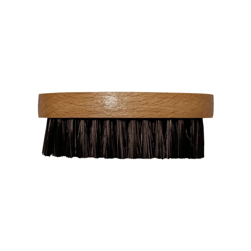 All-in-one men's grooming kit featuring stainless steel scissors, nylon comb, and bamboo beard brush — view 3
