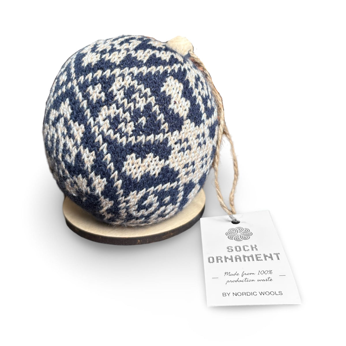 Zelta Navy Knit Christmas Ornament-0