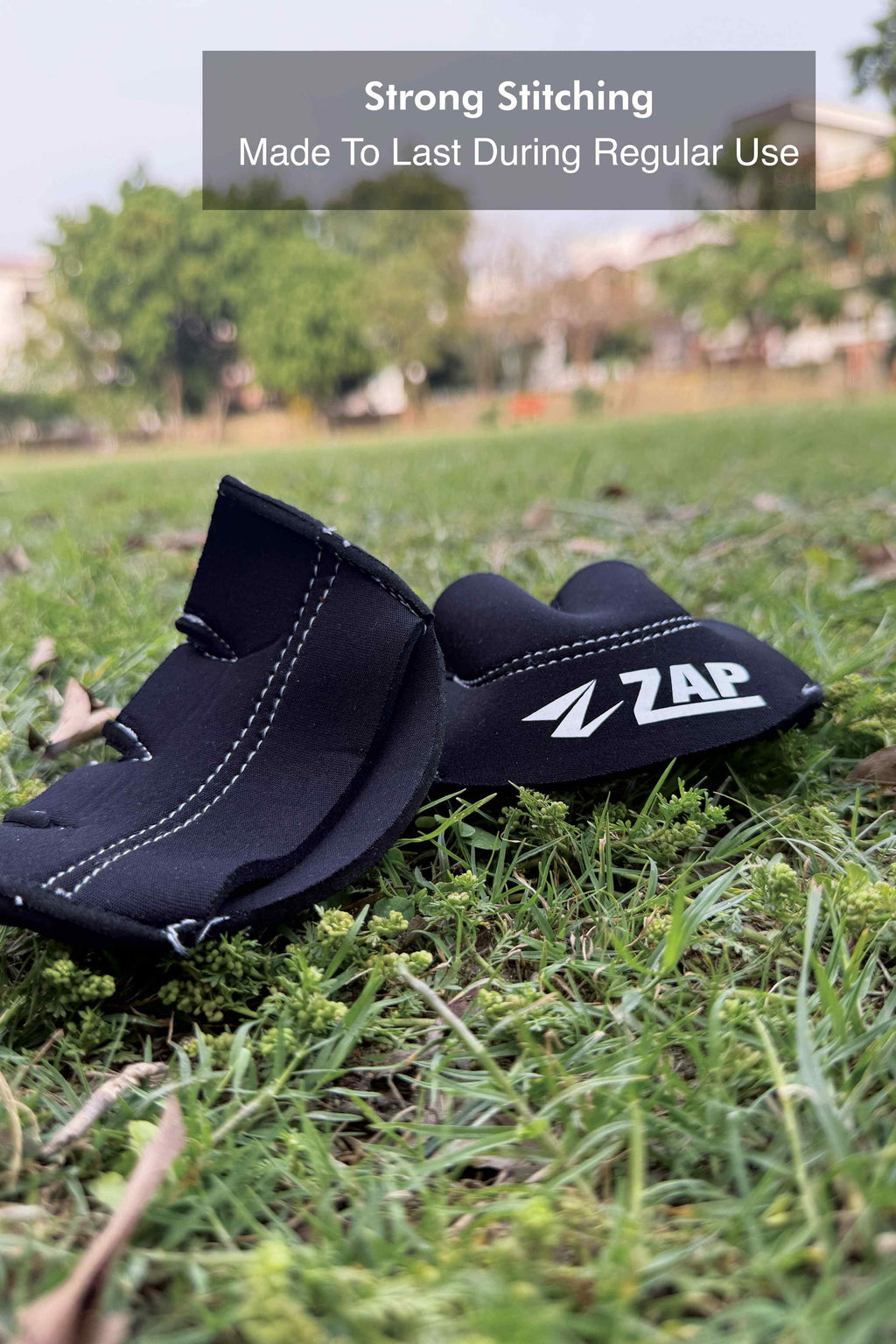 ZAP fielding gloves for cricket with half finger design textured palm and breathable mesh fabric — view 3