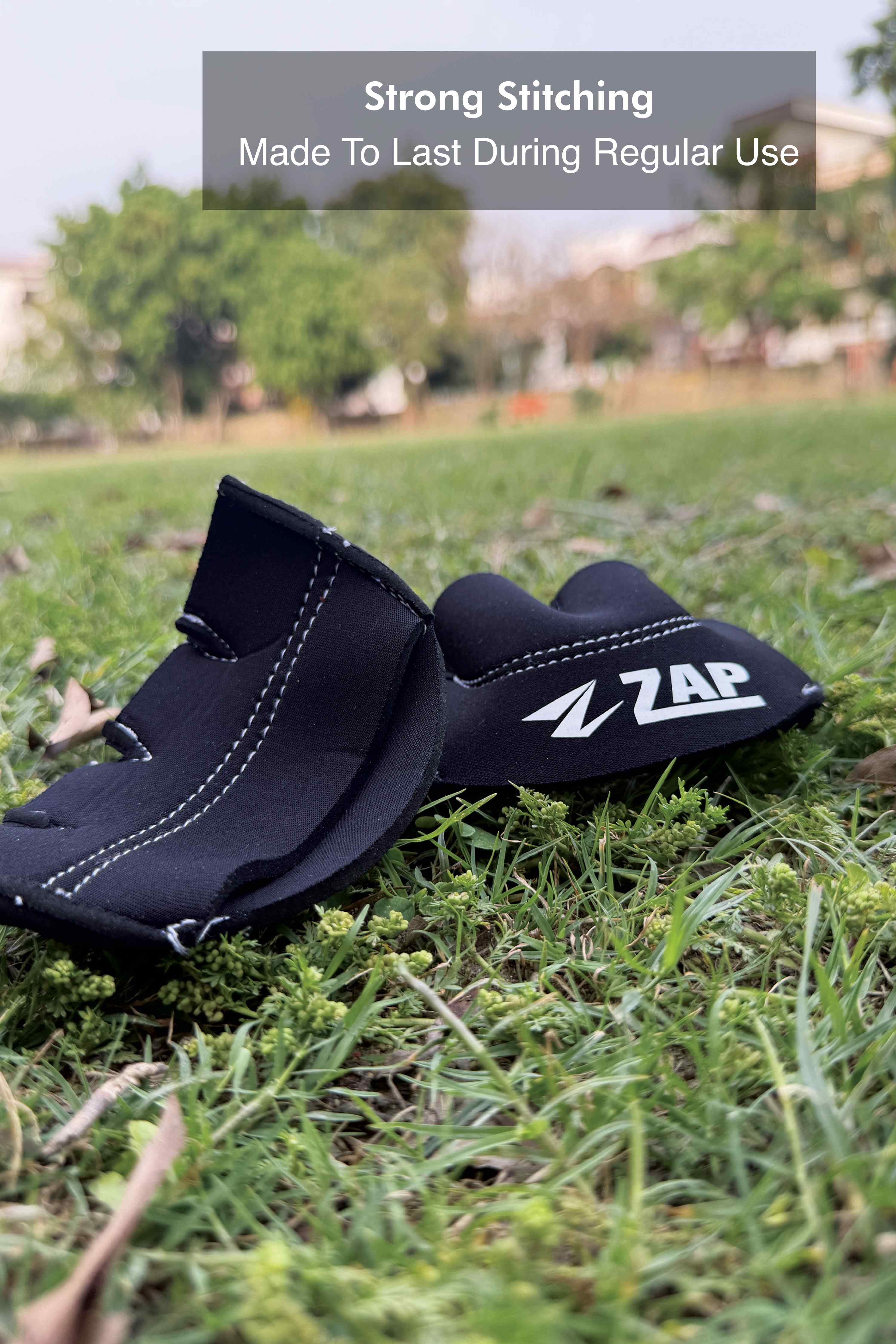 ZAP fielding gloves for cricket with half finger design textured palm and breathable mesh fabric — view 3
